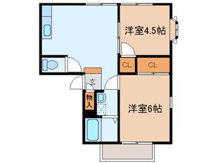 ハイツ若宮の物件間取画像